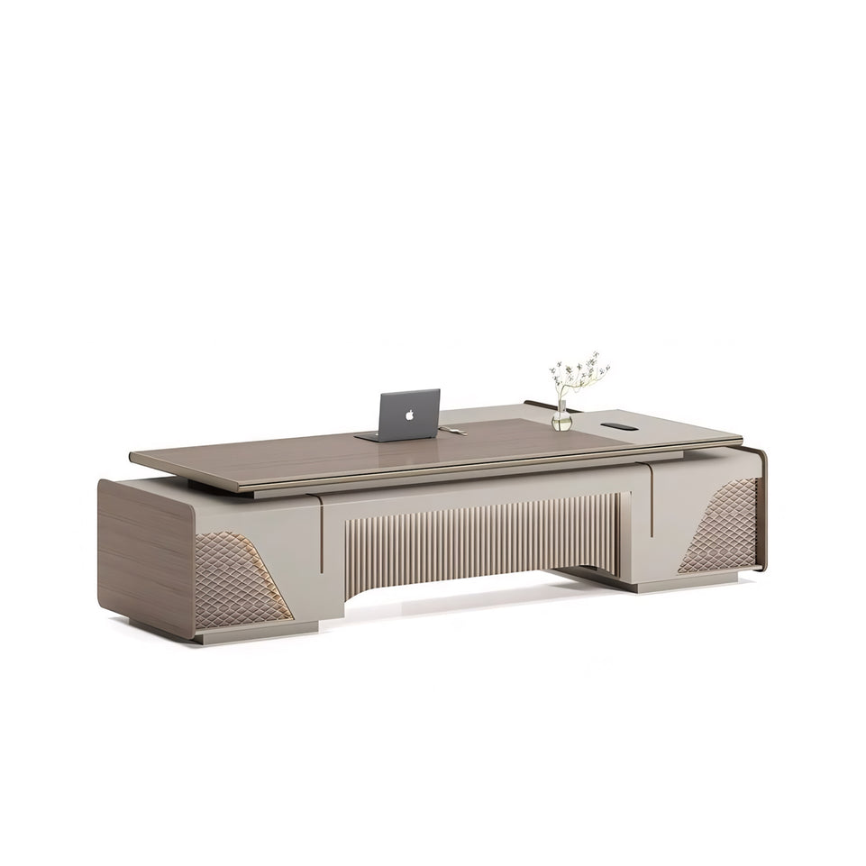 Luxurious Executive Desk With High Capacity Side Cabinet LBZ-10168