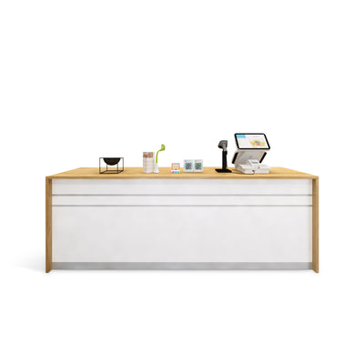 Contemporary Minimalist Rectangular Corner Reception Desk With Compartments JDT-020