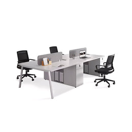 Simple Office Desk And Chair Combination With Storage Cabinet YGZ-708