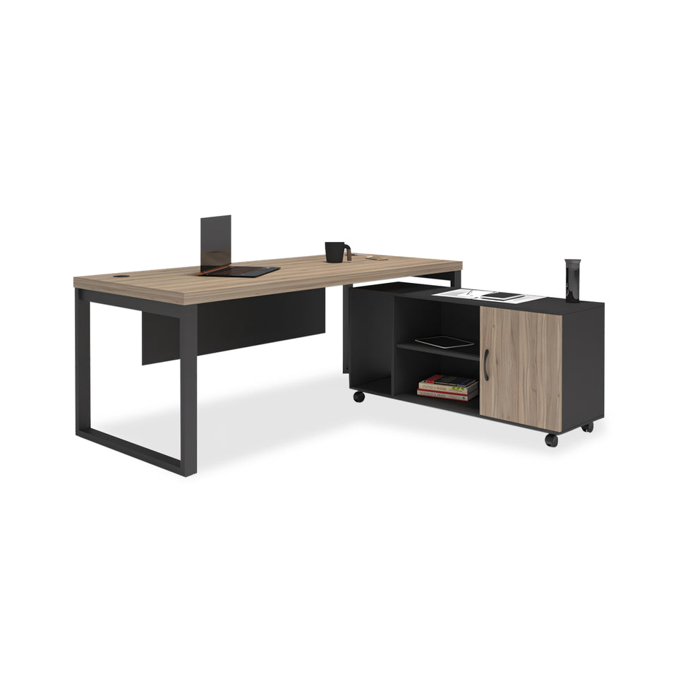 Modern Office Executive Desk With Side Cabinet LBZ-1096