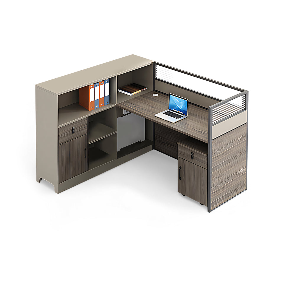 Contemporary Minimalist Multi-functional Office Desk with Partition Design BGZ-205