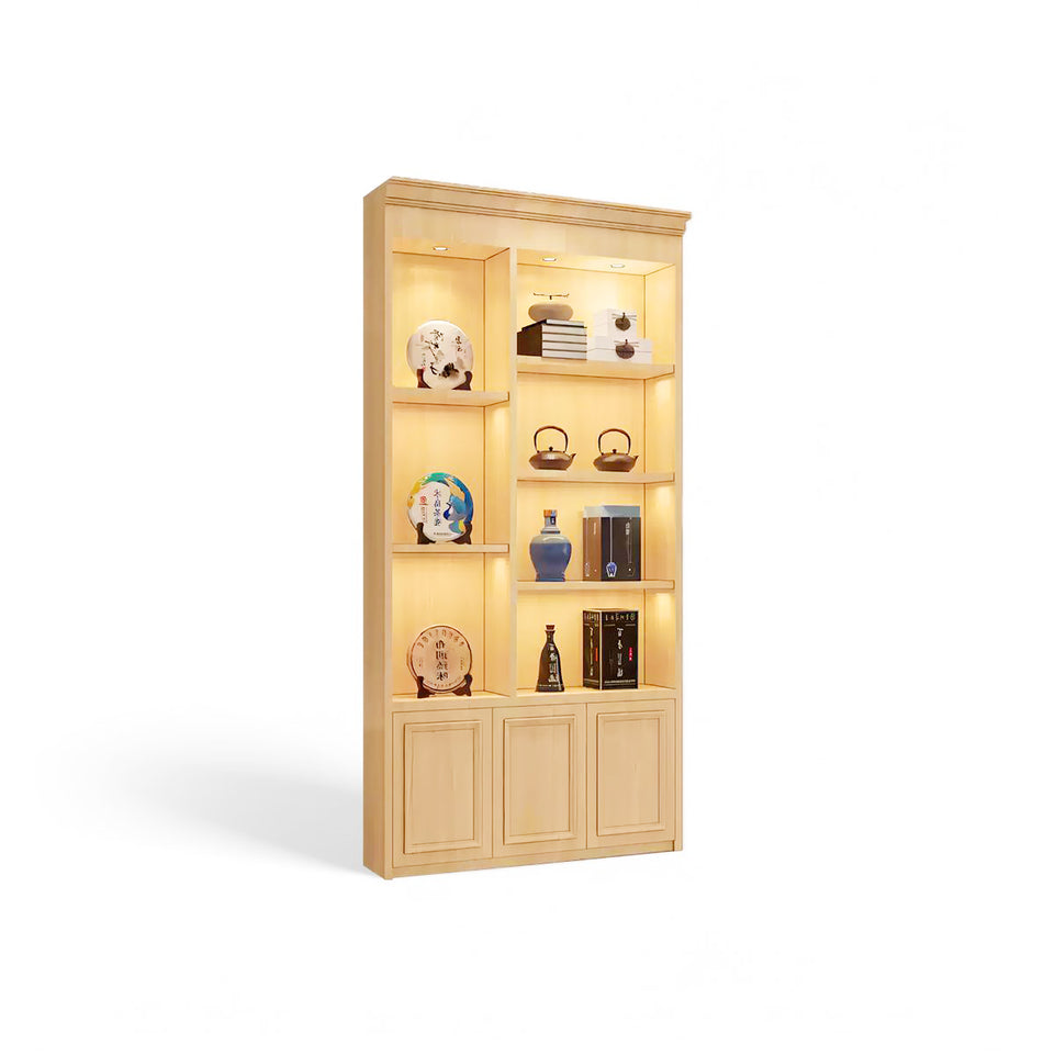 Multilayer Solid Wood Board Display Cabinets for Antique Cigarettes, Wine, Ornaments in Supermarkets CWG-2029