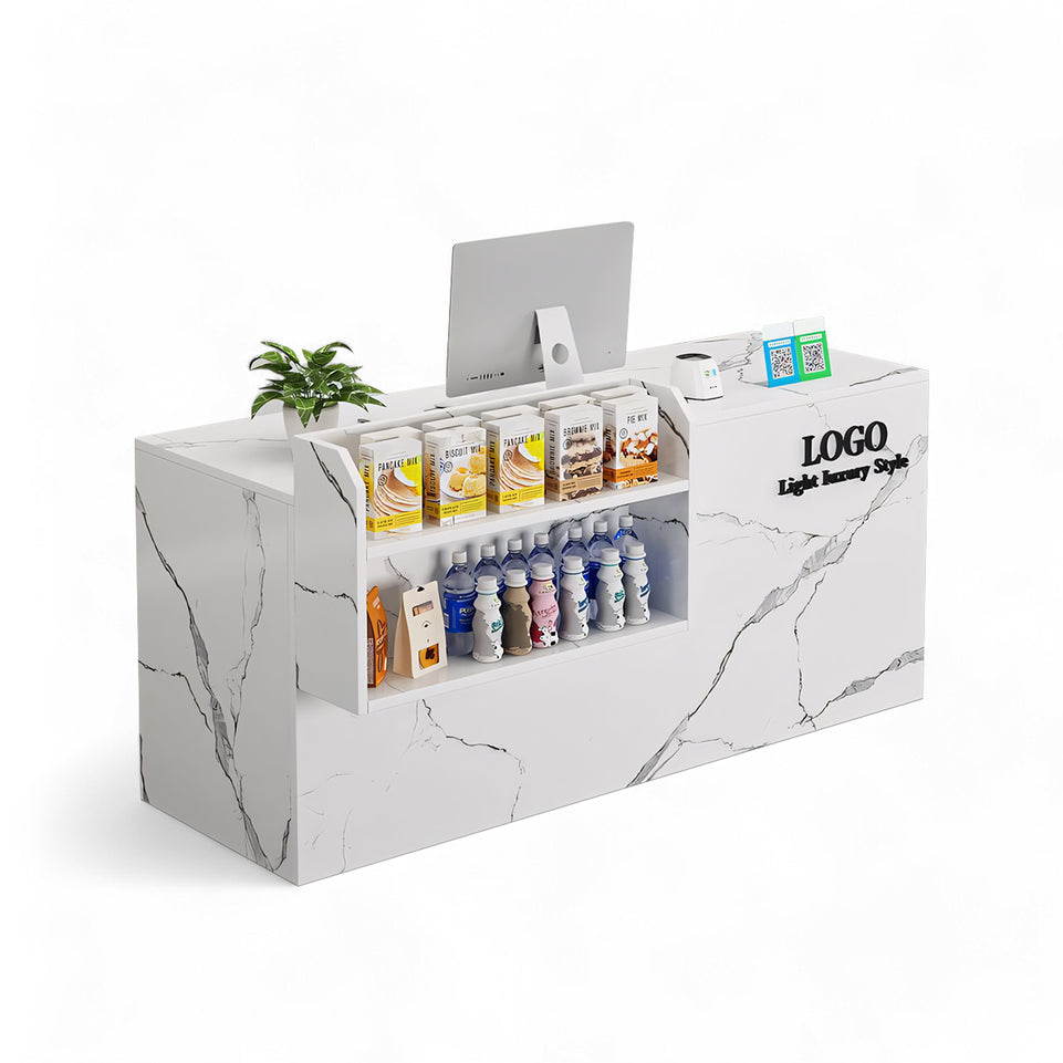 Small Modern Supermarket Counter Clothing Store Reception Desk JDT-2043