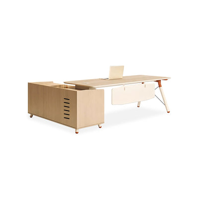 Stylish Executive Desk With Skirt Panel And Side Cabinet LBZ-10195