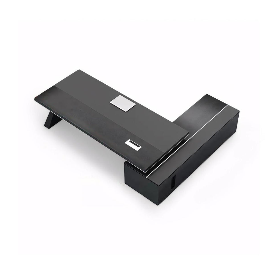 Modern Office Desk, Wooden Computer Desk, Black Executive Desk LBZ-756