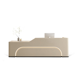 Fully Assembled Curved LED Reception Desk for Salon Spaces JDT-1037