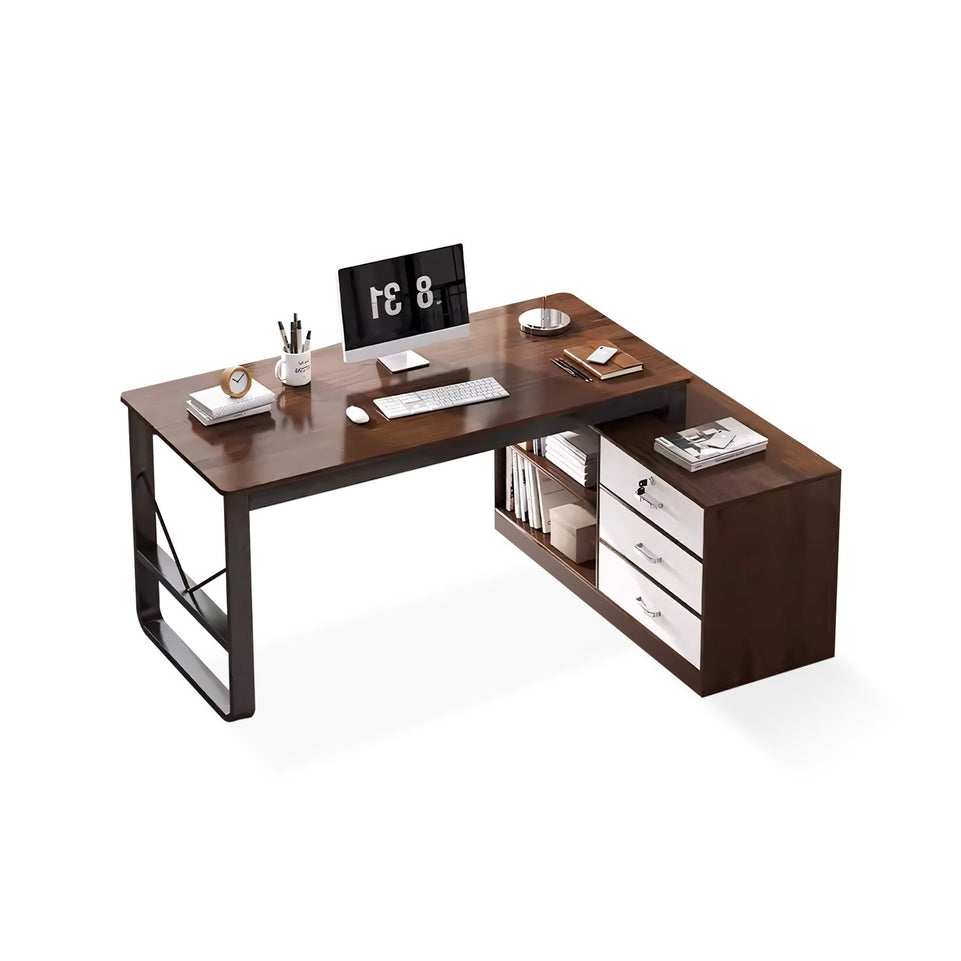 Elegant Classic Fashion L Shaped Office Desk Staff YGZ-1043