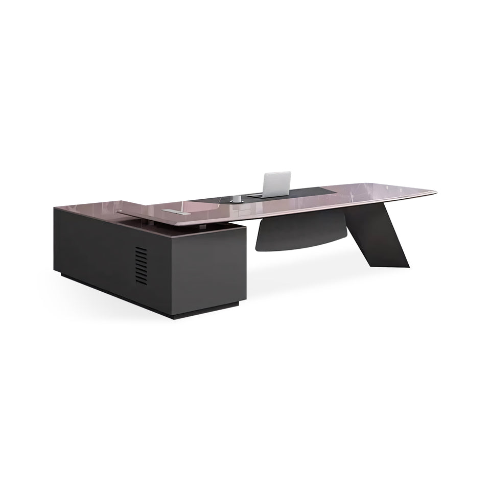 Minimalist Executive Desk And Chair With Lockable Drawers LBZ-10197