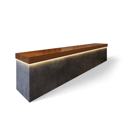 Modern Simple Wood Grain Corner Reception Desk JDT-2021