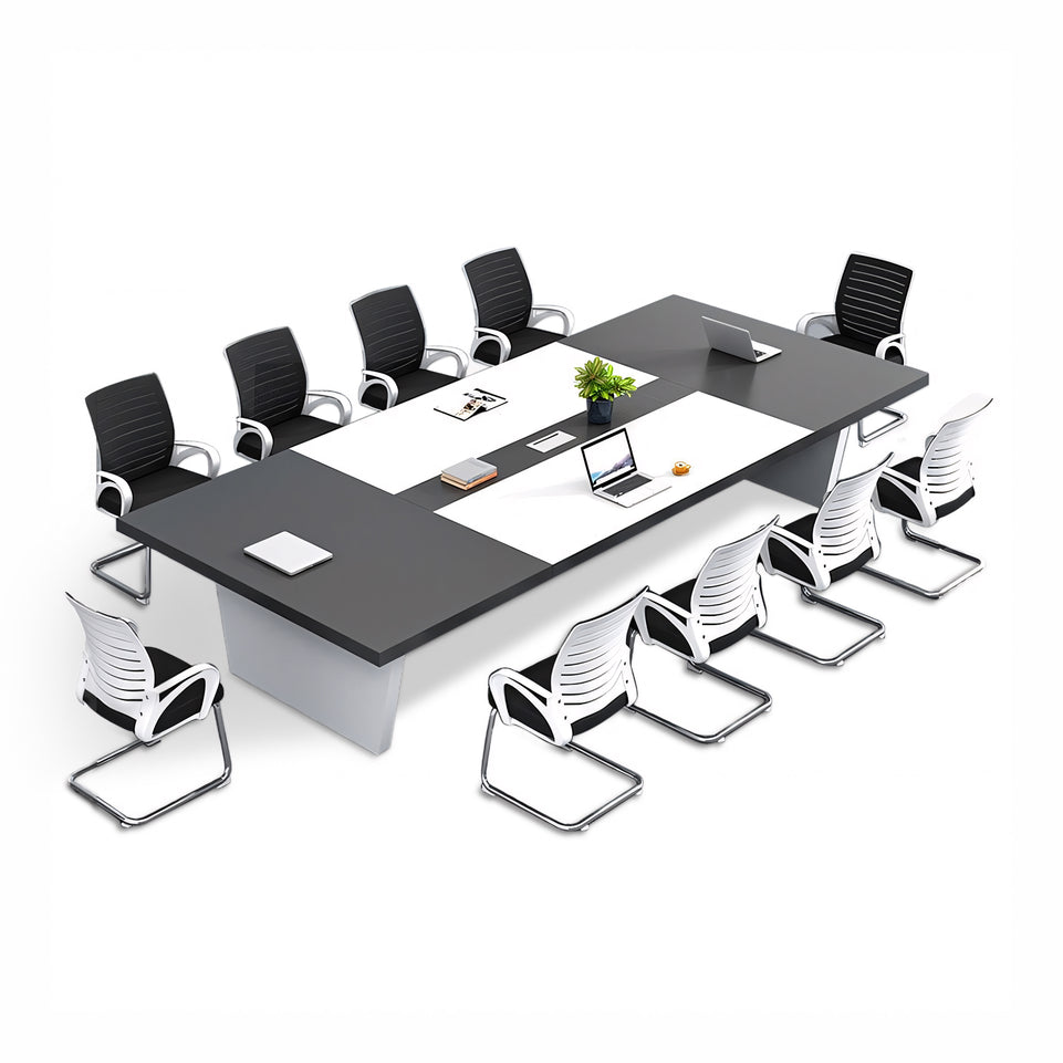 (In Stock) Simple Rectangular Conference Table And Chair Combination HYZ-008