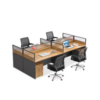 Simple Office Desk and Chair Set with Acrylic Screen YGZ-738