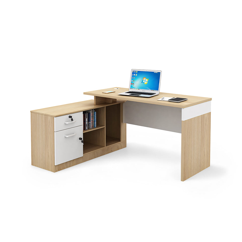 Desk & Chair Combo with Cabinet Computer Desk for Single/Double YGZ-2017