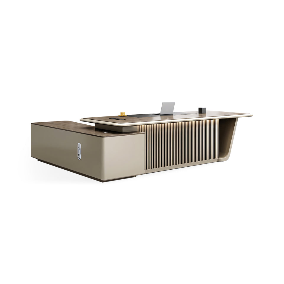 Luxury Executive Office Desk With Side Cabinet LBZ-10105