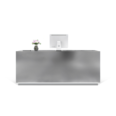 Chic Stainless Steel Checkout Counters Salons Reception Desk JDT-1043