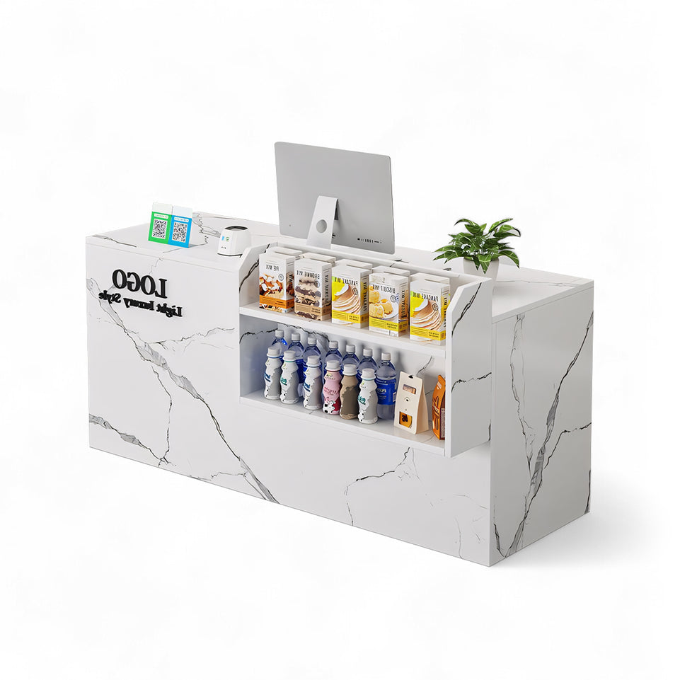 Small Modern Supermarket Counter Clothing Store Reception Desk JDT-2043