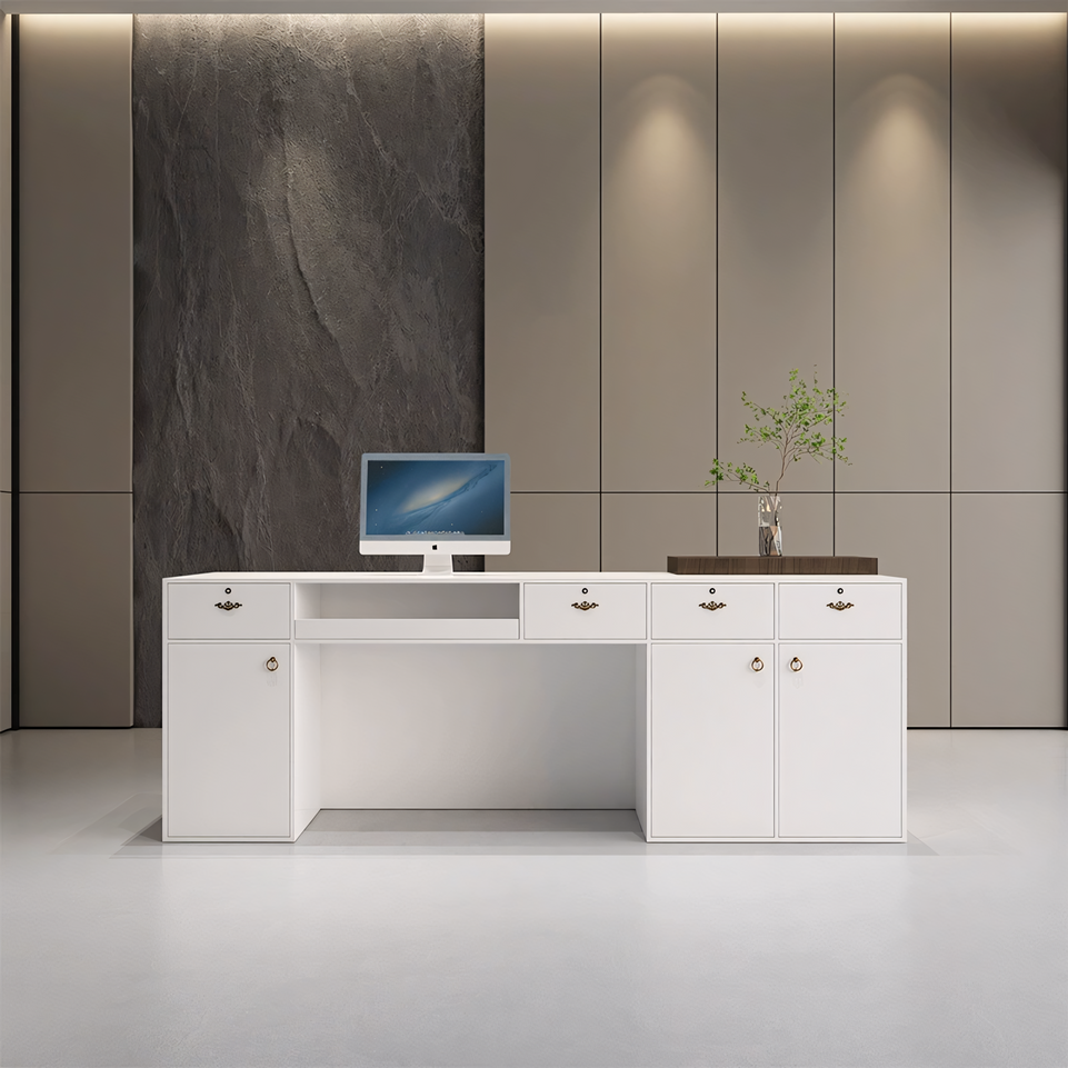 Modern and Minimalist LED Reception Desk Checkout Counter JDT-2312