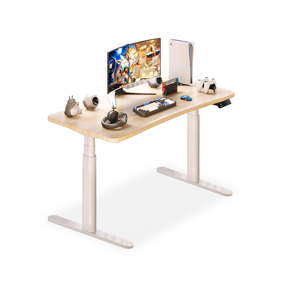 Height Adjustable Electric Standing Office Desk With Whole-Piece Desktop YGZ-2009