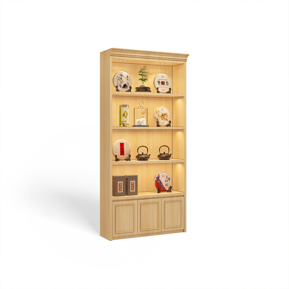 Multilayer Solid Wood Board Display Cabinets for Antique Cigarettes, Wine, Ornaments in Supermarkets CWG-2029