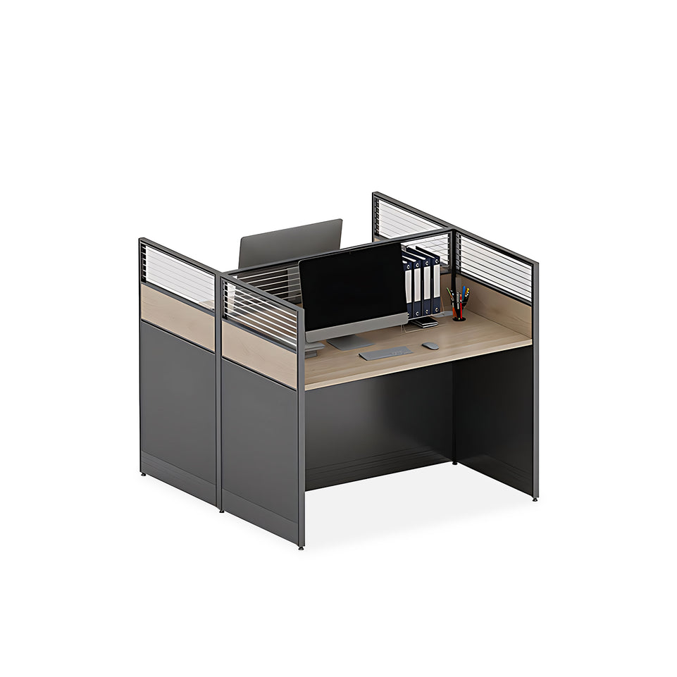 Simple Multi Position Office Desk Combination With Screen Partition YGZ-745