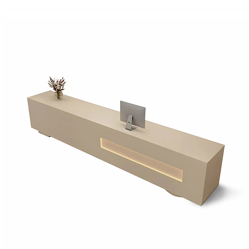 Modern Fully assembled Rectangular Reception Desk with LED JDT-781