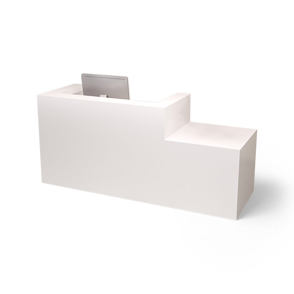 Simple L-shaped Small Company Reception Desk Beauty Salon Counter JDT-2160