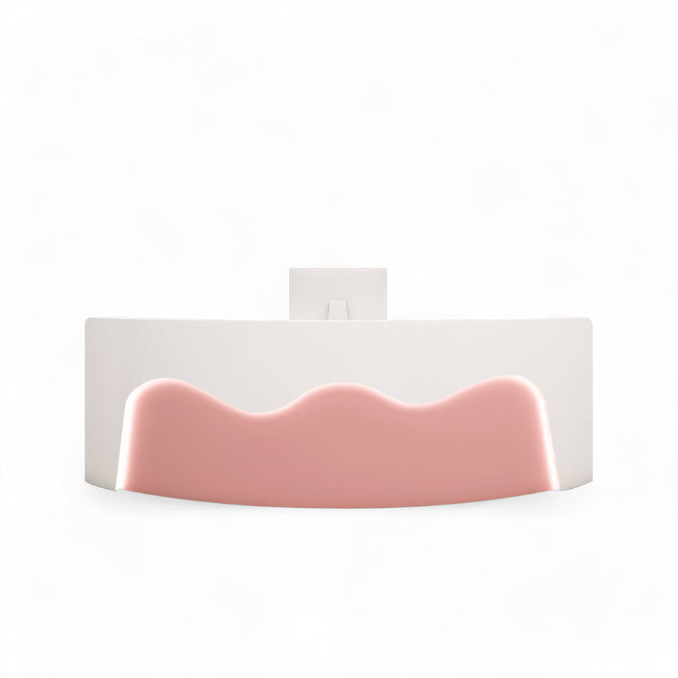 Colorful Wavy Arc-shaped Clothing Stores Beauty Salons Reception Desk JDT-2049