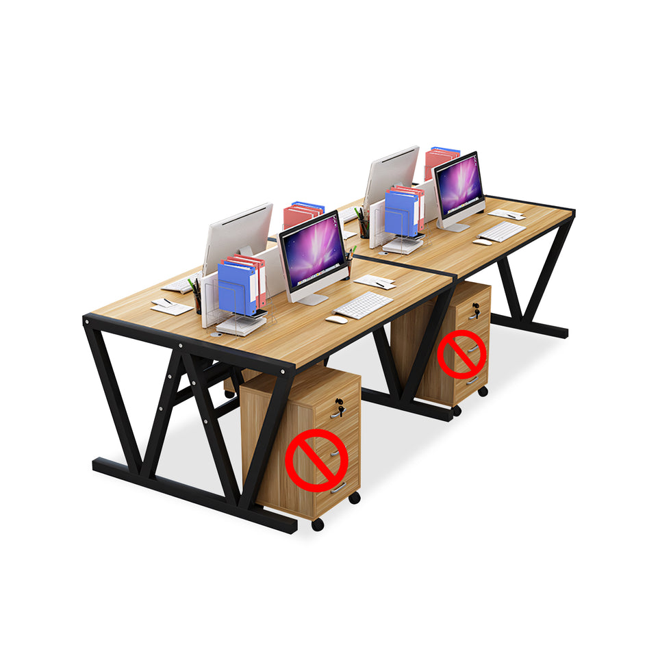 Simple Modern Desk and Chair Set with W Shaped Thickened Legs and Screen Partition YGZ-739