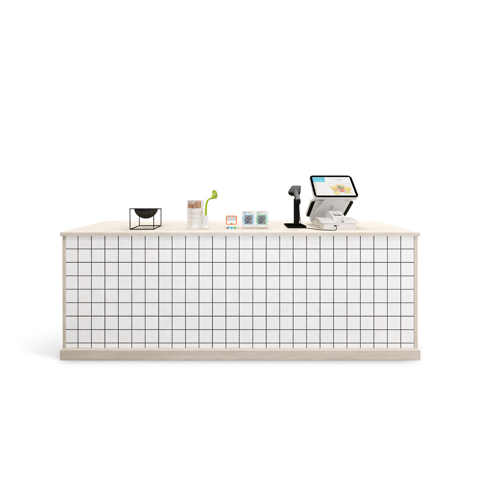 Contemporary Minimalist Rectangular Corner Reception Desk With Compartments JDT-020