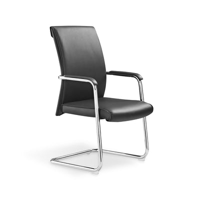 Simple Office Black Leather Height Adjustable Chair BGY-1032