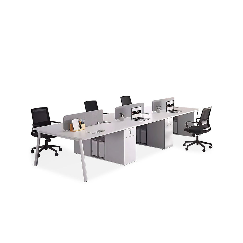 Simple Office Desk And Chair Combination With Storage Cabinet YGZ-708