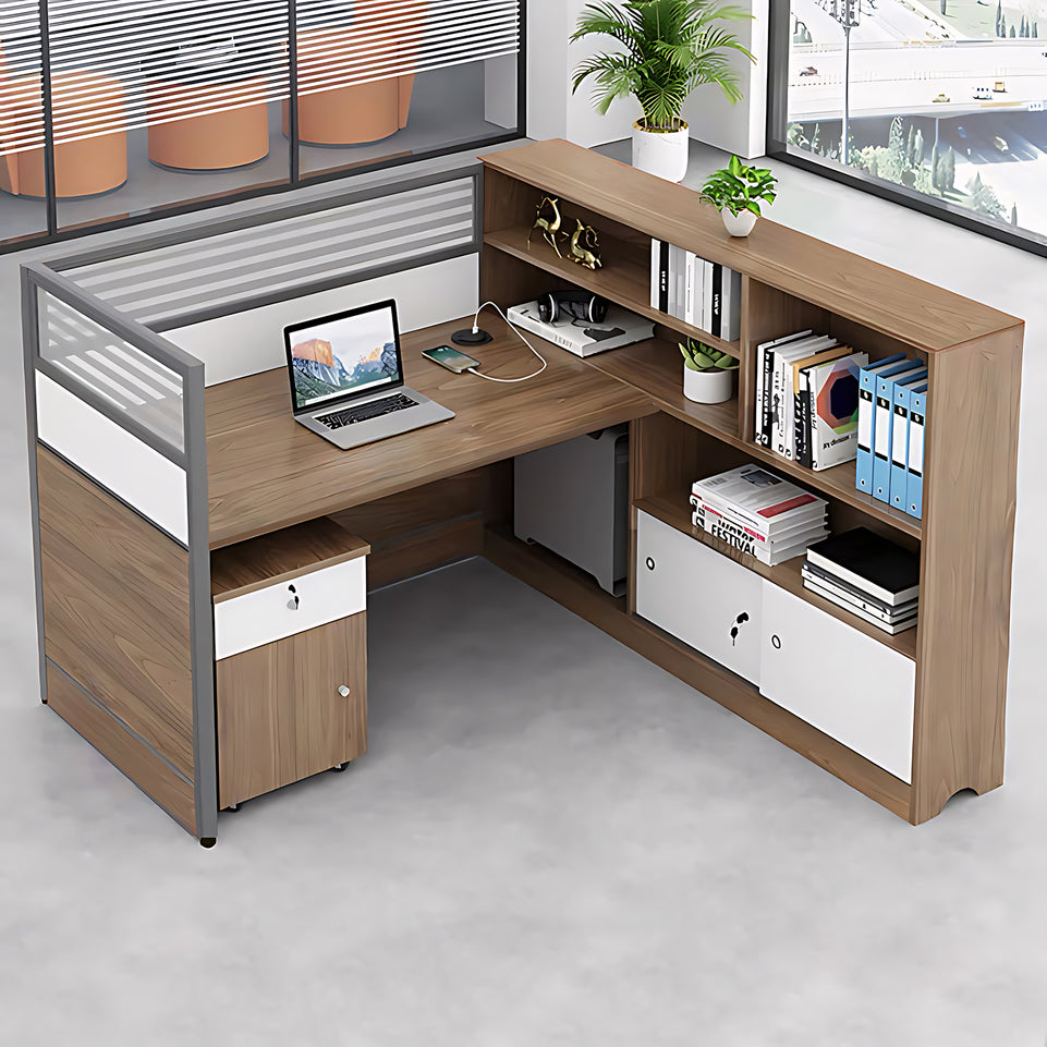 Modern Simple Partitioned Multiperson Staff Desk YGZ-737