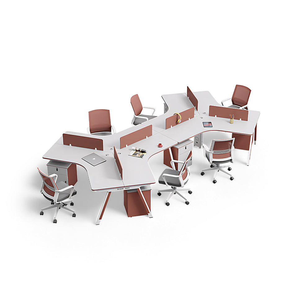 Stylish and Minimalist Modular Functional Office Desk with Privacy Panel Design BGZ-203