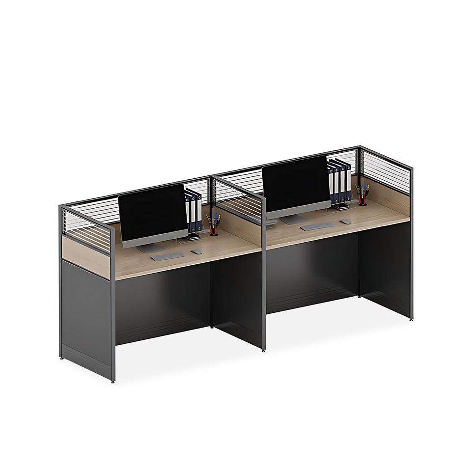 Simple Multi Position Office Desk Combination With Screen Partition YGZ-745