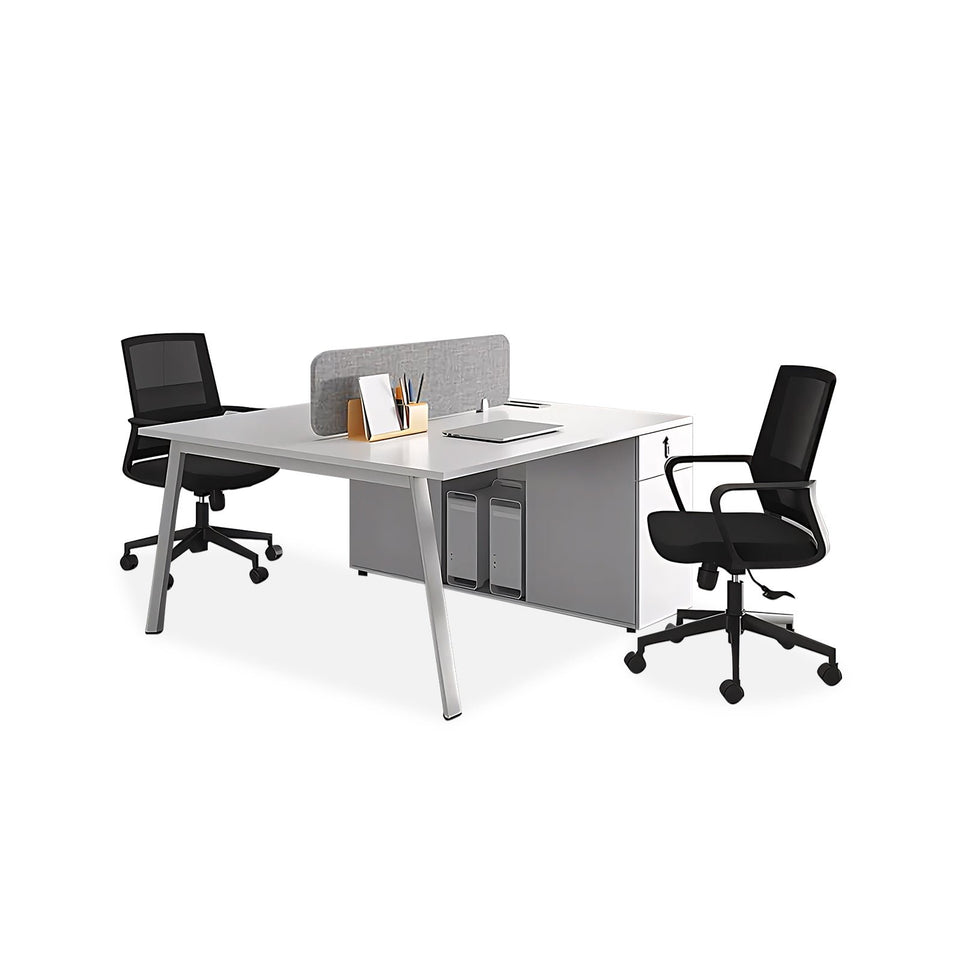 Simple Office Desk And Chair Combination With Storage Cabinet YGZ-708