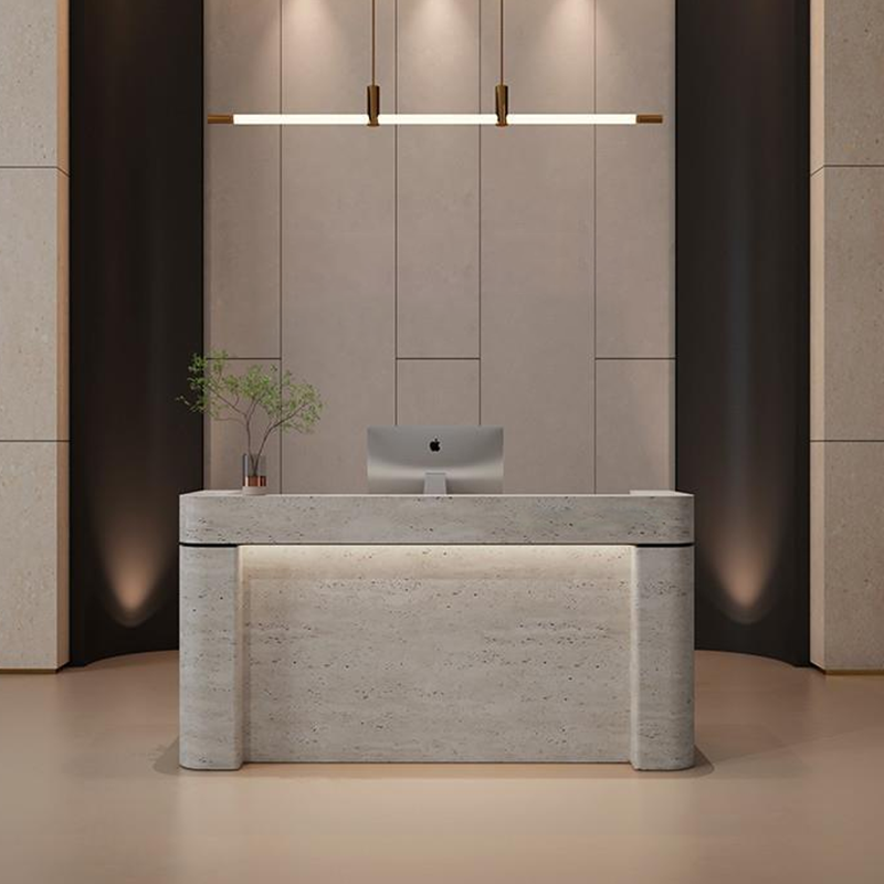 Small Rock-style Lobby Salon Beauty Parlor Reception Desk JDT-2309