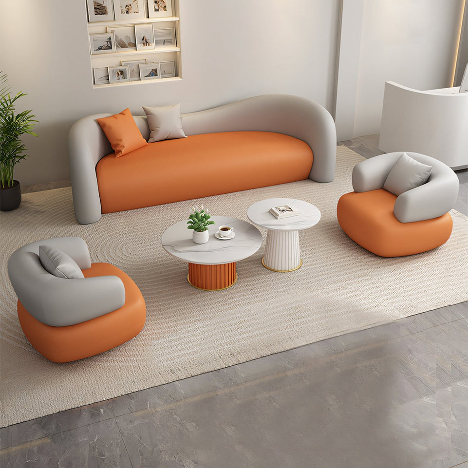 Modern Relax Lazy Sofa Curved Sofa Combination For Reception PSF-2002