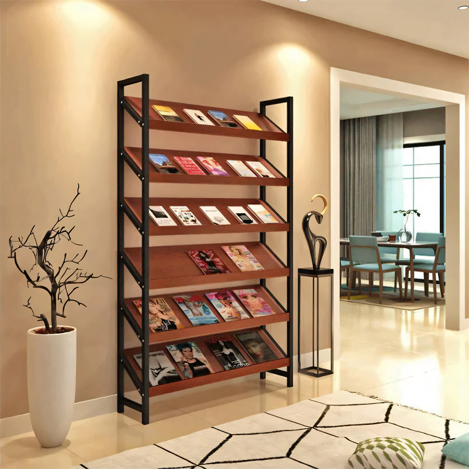 Wooden Freestanding Magazine Rack ZZJ-008