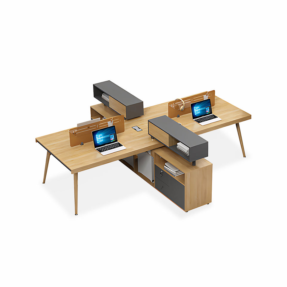 Light Industrial Style Multi-Person Staff Desk Combinations YGZ-767