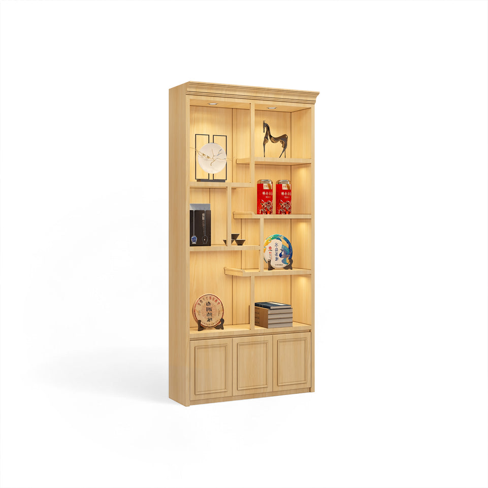 Multilayer Solid Wood Board Display Cabinets for Antique Cigarettes, Wine, Ornaments in Supermarkets CWG-2029