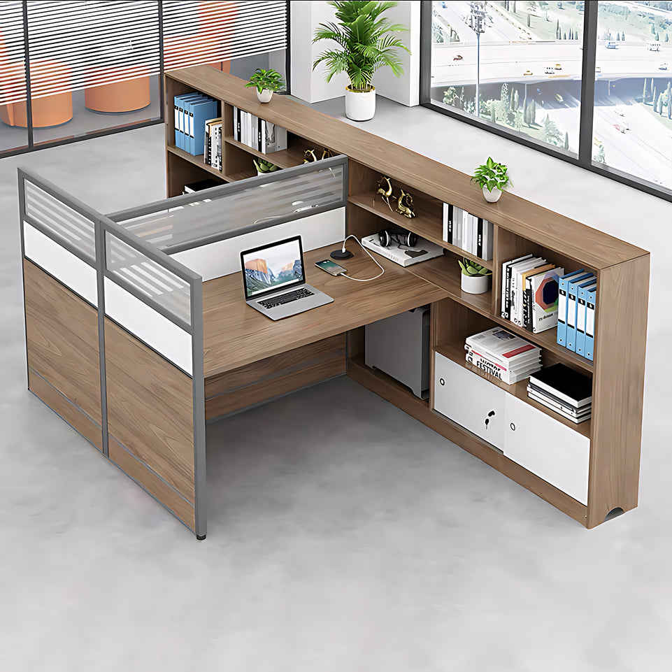 Modern Simple Partitioned Multiperson Staff Desk YGZ-737