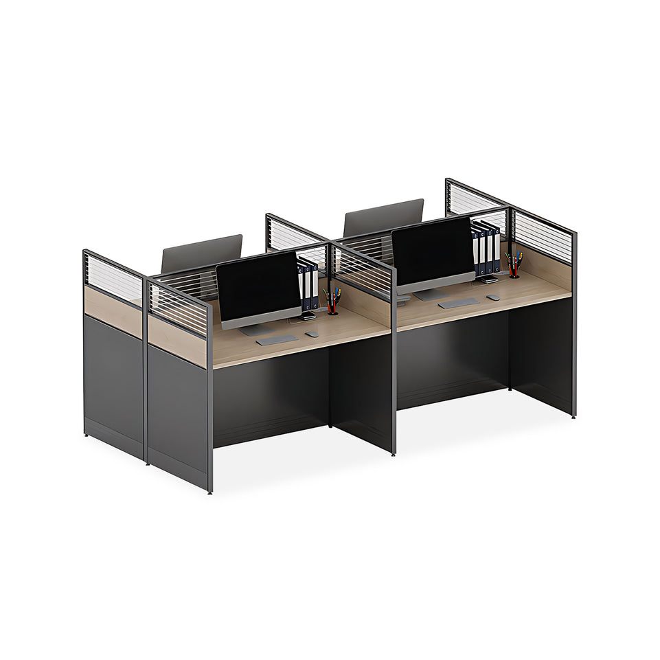 Simple Multi Position Office Desk Combination With Screen Partition YGZ-745