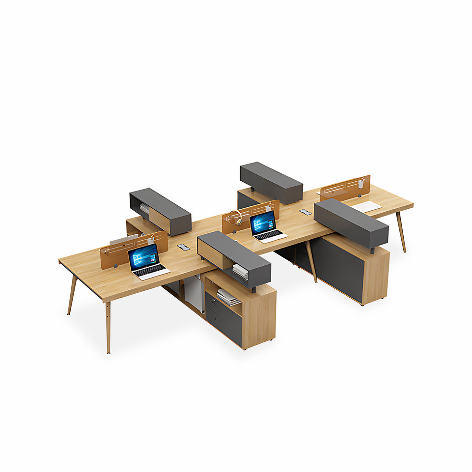 Light Industrial Style Multi-Person Staff Desk Combinations YGZ-767