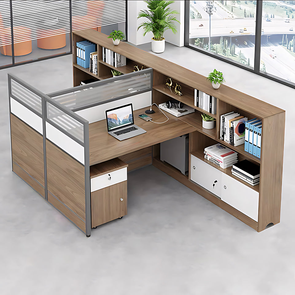 Modern Simple Partitioned Multiperson Staff Desk YGZ-737