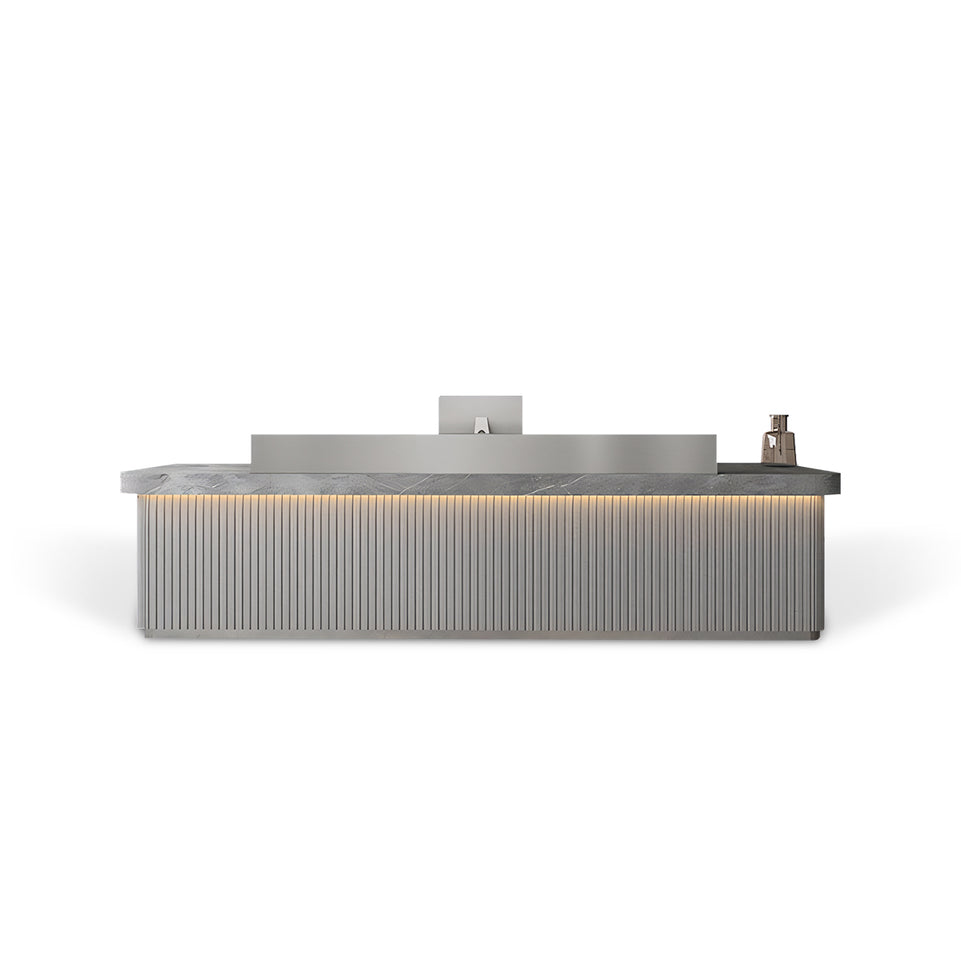 Fully Assembled LED Minimalist Checkout Counter Reception Desk JDT-7162