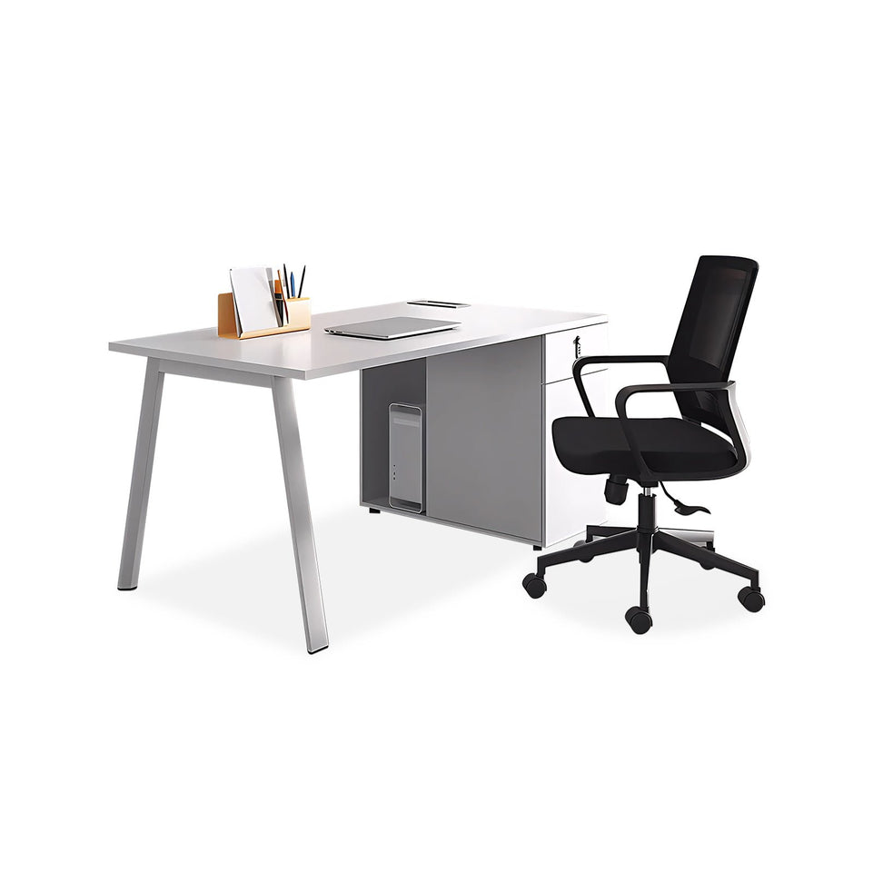 Simple Office Desk And Chair Combination With Storage Cabinet YGZ-708