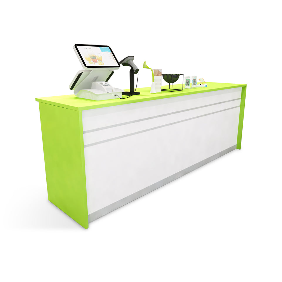 Contemporary Minimalist Rectangular Corner Reception Desk With Compartments JDT-020