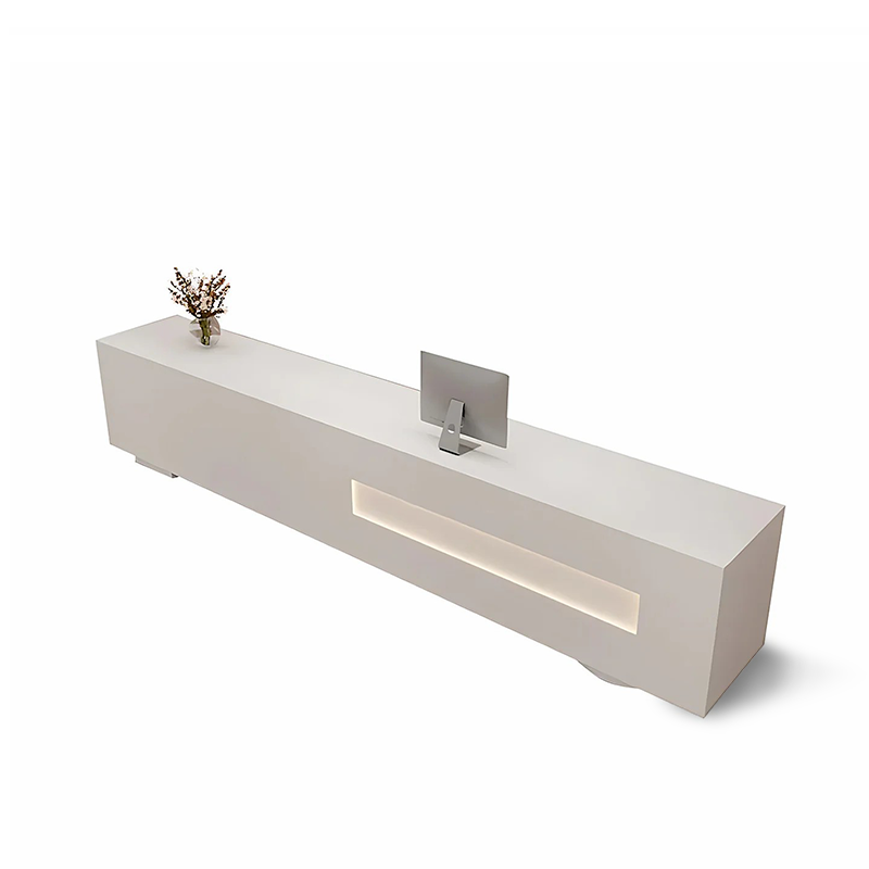 Modern Fully assembled Rectangular Reception Desk with LED JDT-781