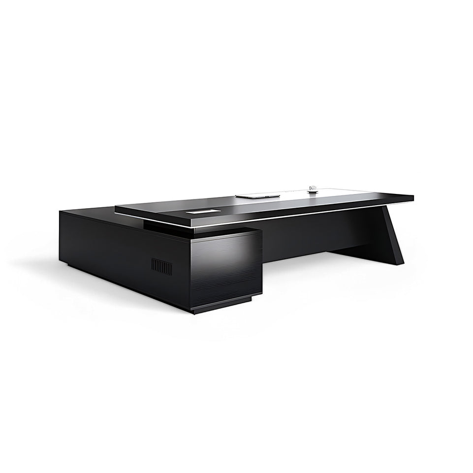 Modern Office Desk, Wooden Computer Desk, Black Executive Desk LBZ-756