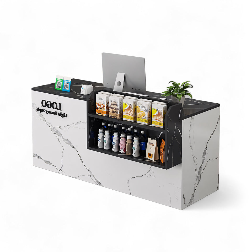 Small Modern Supermarket Counter Clothing Store Reception Desk JDT-2043