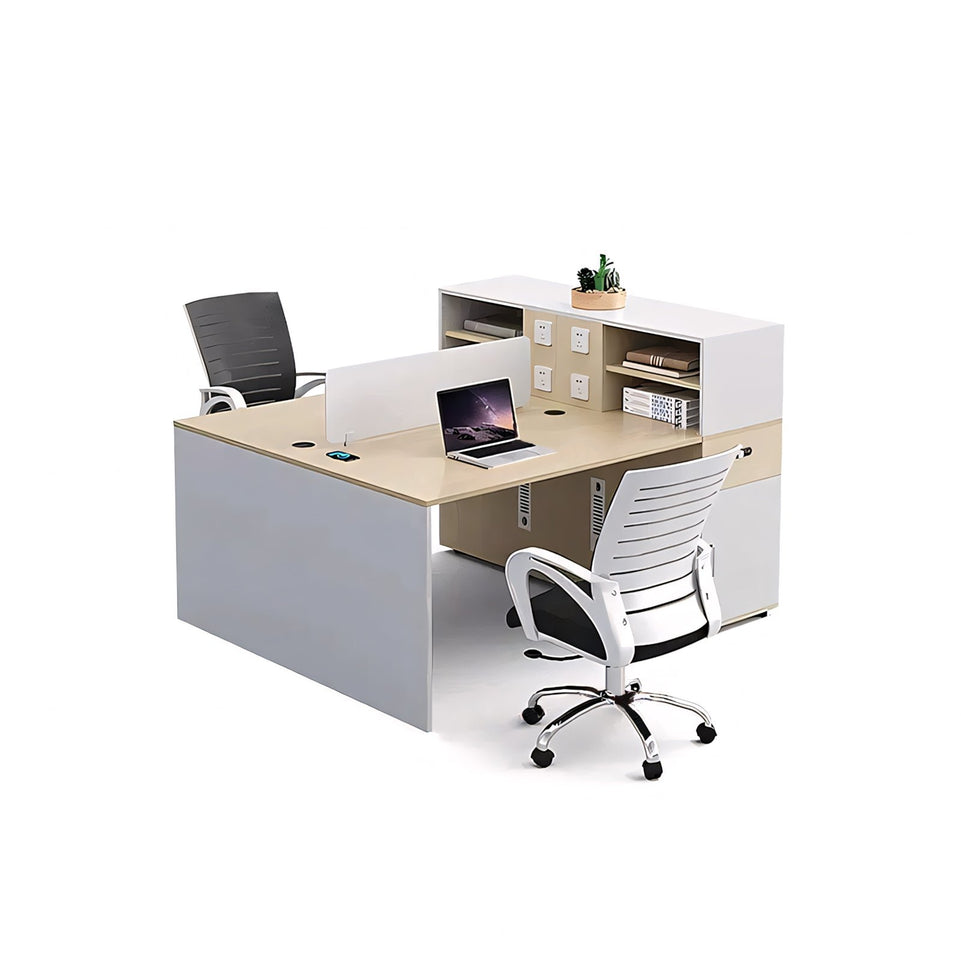 Partitioned Multi-Person Desk And Chair Set With Screen YGZ-735